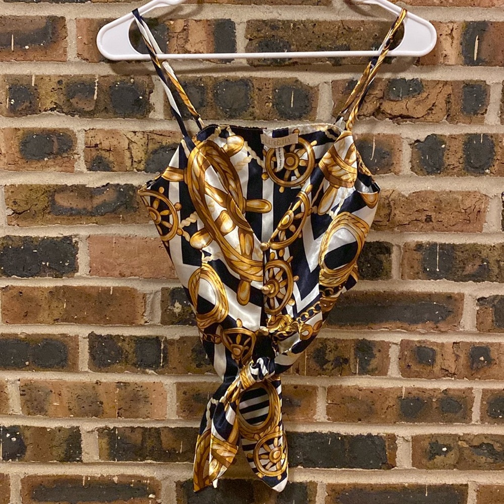 Lurelly made in los angeles silk corset, midriff tie, adjustable straps, W’s S - Picture 2 of 8